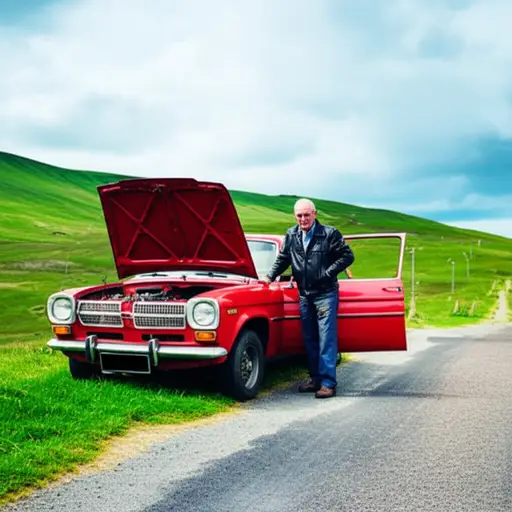 不幸的是，我们在去苏格兰的路上抛锚了。