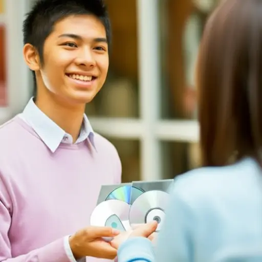 如果你想要的话，我会带一些我的 CD 给你。