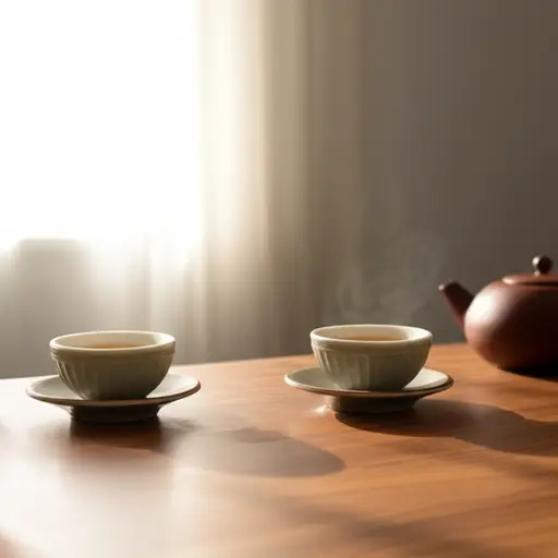 我喜欢早上喝两杯茶。