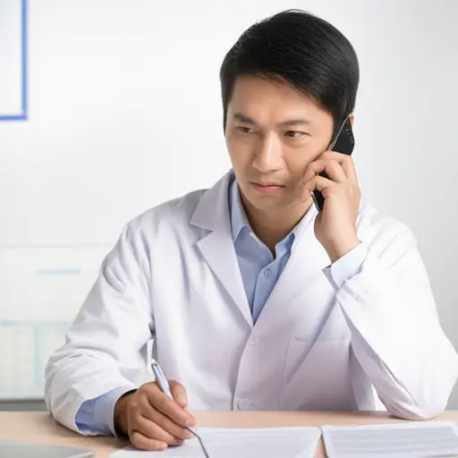 他的医生紧急要求一份报告的副本。