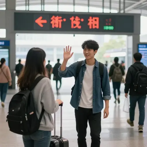 我会去车站接你，这样我们就有机会私下聊天。