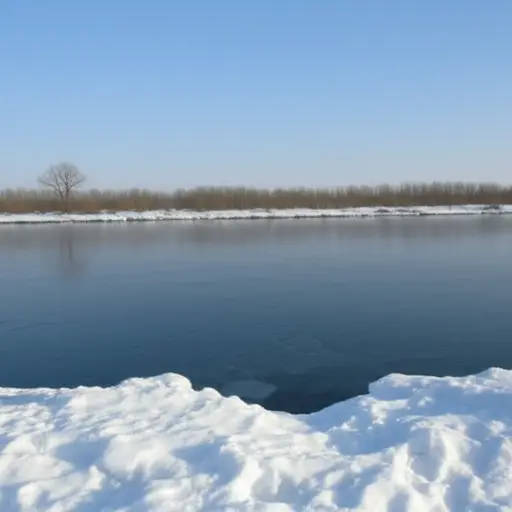 河流冻得结实实。