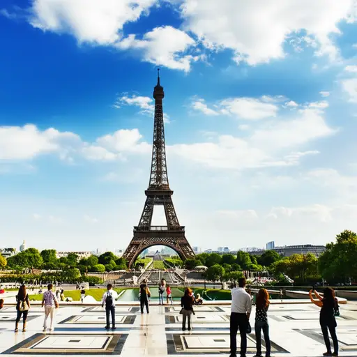 我们参观了埃菲尔铁塔和许多其他名胜。