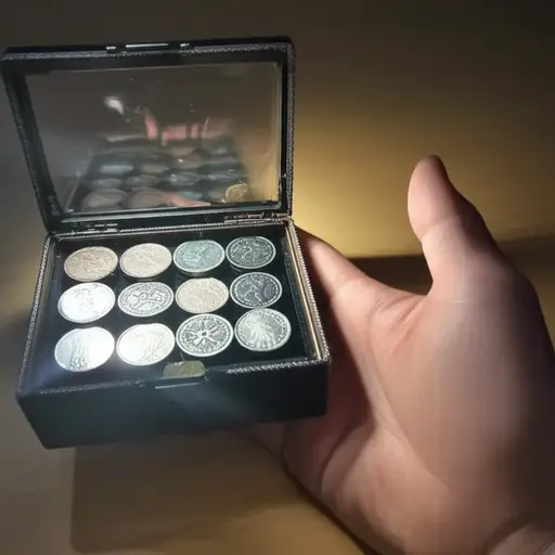 我在收藏中看到了一枚闪亮的银元。