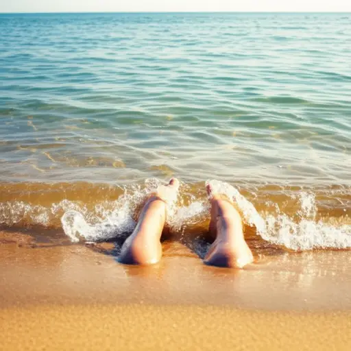 一个温柔的浪花漫过了我的脚。