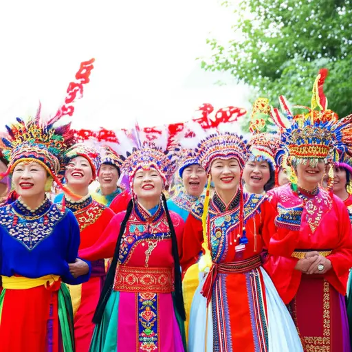 为了这个节日，很多人都穿着传统服装。