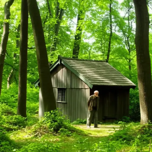 很久以前，有一位老人独自住在森林里。