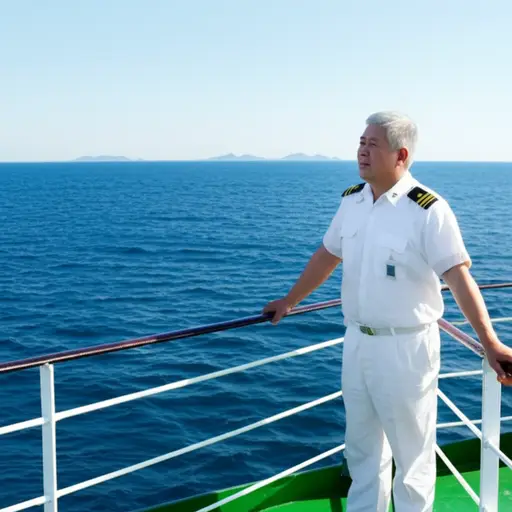 我叔叔是一名在货船上工作的水手。