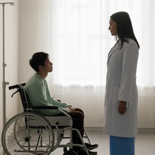 在医院里，我被判终生困在轮椅上。