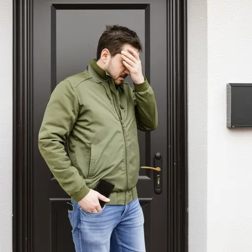 我把手机忘在家里了。