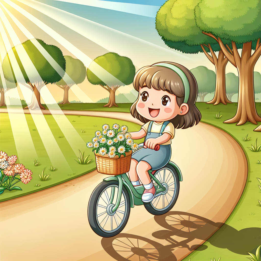 她喜欢每天早上骑车。