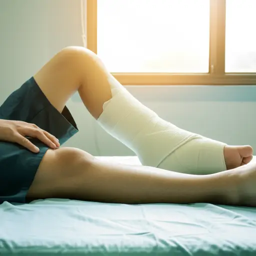 我在那里待了两周，带着一条骨折的腿和疼痛的肋骨。