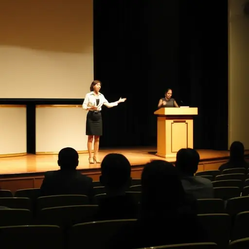 我在她演讲正中间睡着了。