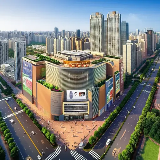 购物中心位于城市的中心区域。