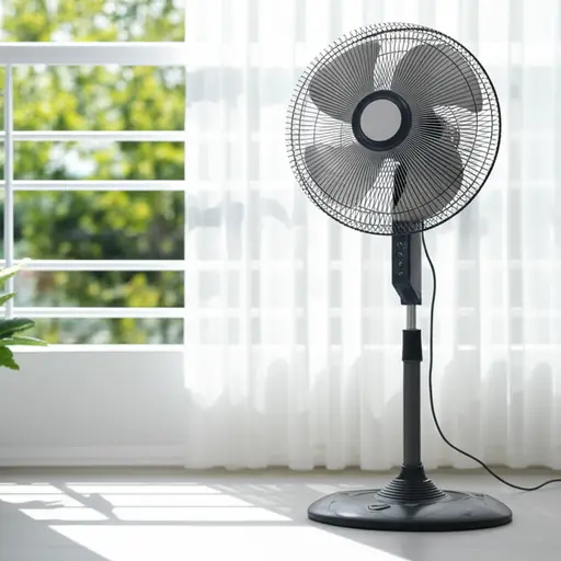 风扇在炎热的夏天让房间保持凉爽。
