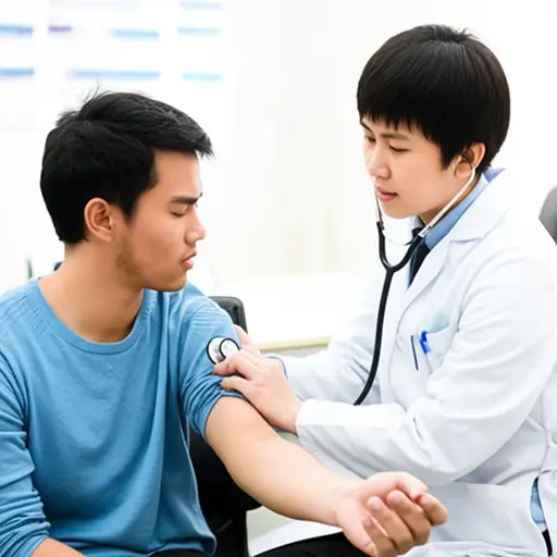 医生检查了我的手臂。