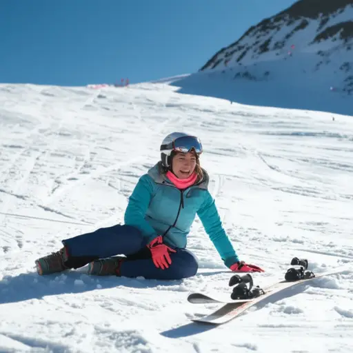 她滑雪时膝盖受了重伤。