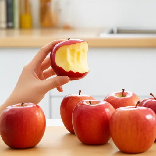 这个苹果很好吃，我想再吃一个。