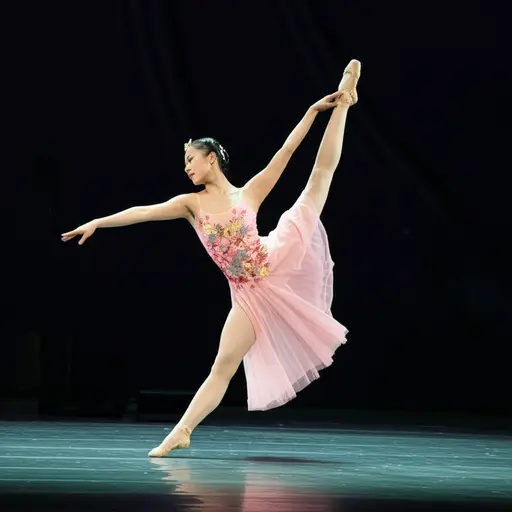 那位舞者在舞台上表演得非常优雅。