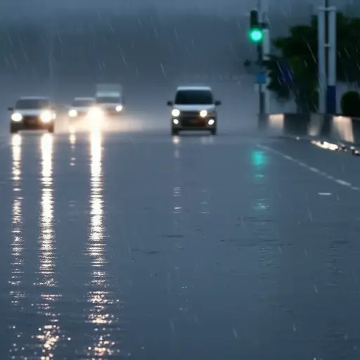 恶劣的天气状况使道路不安全。