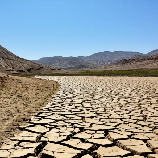中国西北地区干旱。