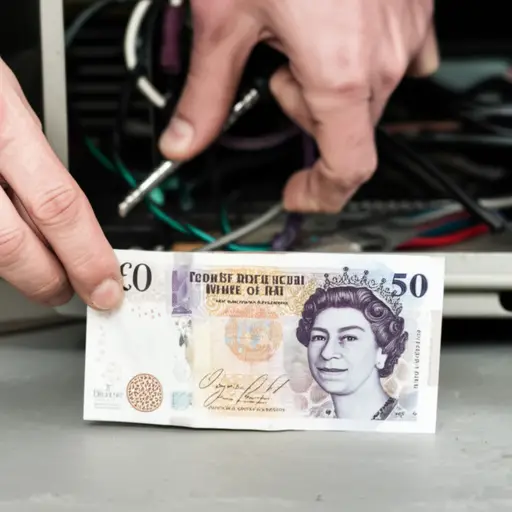 修理花了我五十英镑。