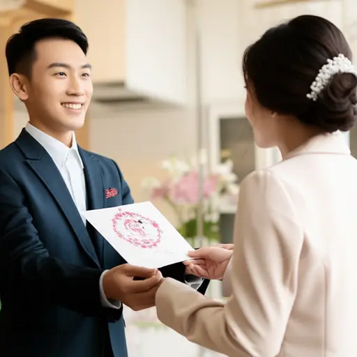 他向我保证会给我一张婚礼请柬。