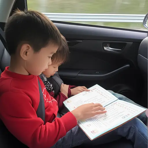 我买了一本填字游戏书，在漫长的汽车旅途中给孩子们解闷。