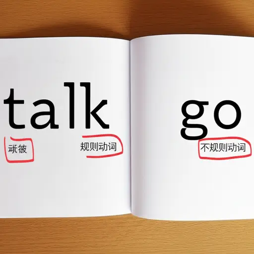 "Talk" 是规则动词，但 "go" 不是。