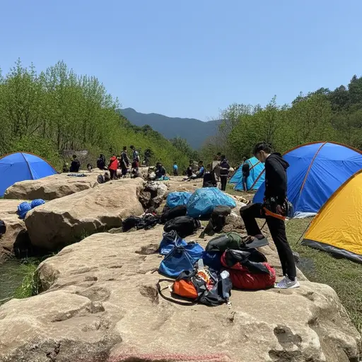 在探险营，我们尝试了各种极限运动。