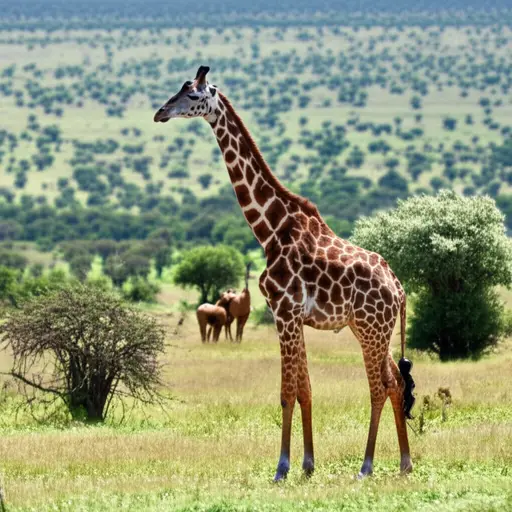 长颈鹿是陆地上最高的动物。