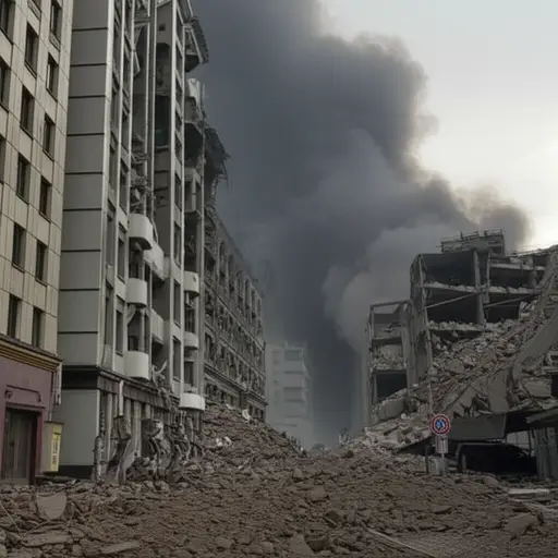 这座城市遭受了猛烈轰炸。