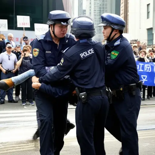 警察在抗议期间进行了一次逮捕。