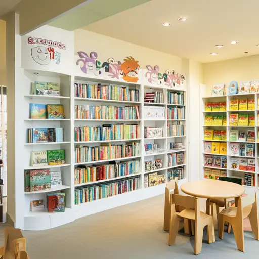 这家书店有儿童图书区。