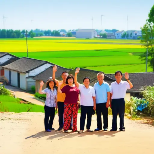 村里的每个人都欢迎我们的到来。