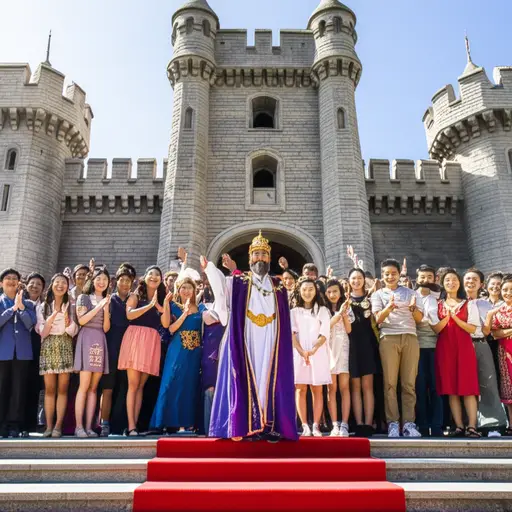 这位国王因其公正的统治而深受人民爱戴。