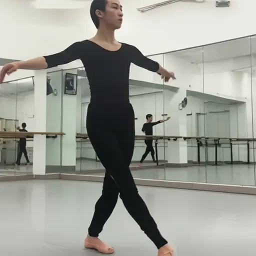 跳舞时我喜欢穿紧身裤。