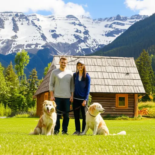 这应该是一部关于一个与妻子和狗住在加拿大落基山脉的男子的纪录片。