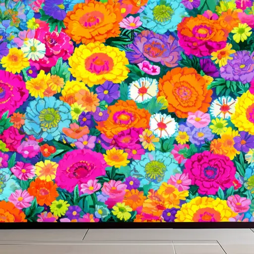 壁纸有美丽的花卉图案。