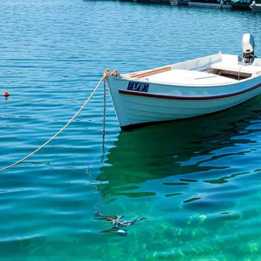 我们把船停泊在六英尺深的水中。