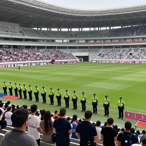 警方被召集来平息体育场内的骚乱。