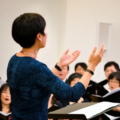 她有作为合唱团指挥的经验。