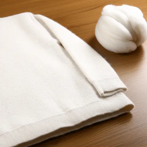 这件毛衣是用纯羊毛制成的。