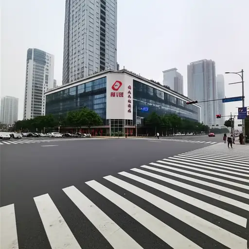 银行就在马路对面。