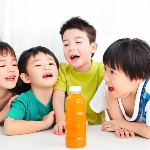 这瓶果汁是给孩子们的。