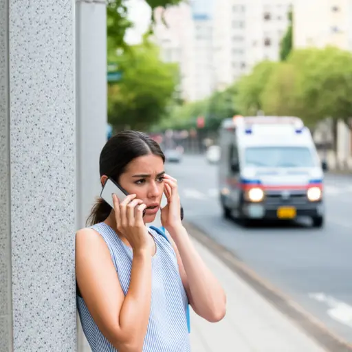 她叫了救护车，救护车立刻就到了。