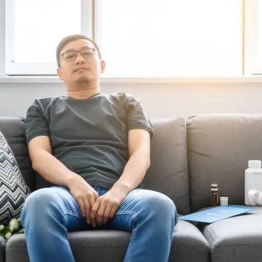 手术后，医生建议他几周内不要劳累。