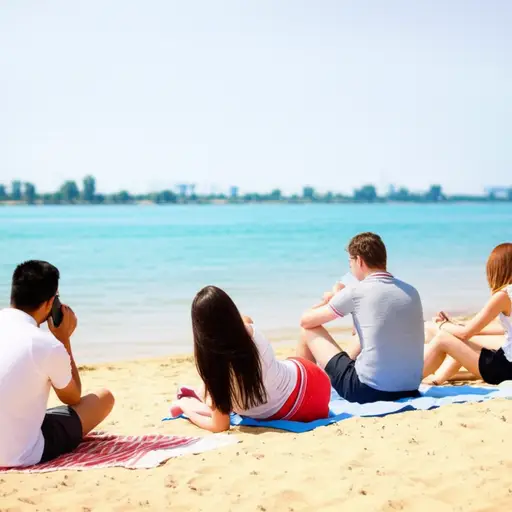 学校放假期间，我和朋友们去了多瑙河旁一个可爱的海滩，这时我的电话响了。