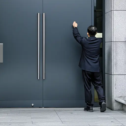 请确保在你离开前大门是关着的。