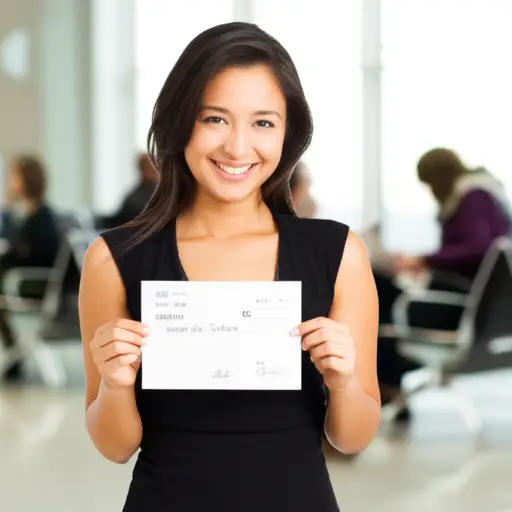 我给她开了一张支票支付机票费用。